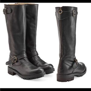 Fiorentini + Baker Women's Jules Jade D Leather Knee Riding Moto Zip Up Boots 6